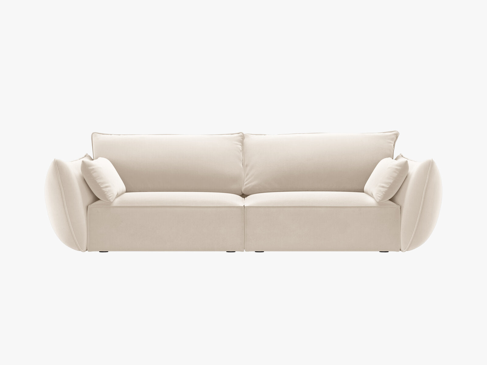 Micadoni Sofa Kaelle 3-Sitzer Samt Bluvel Helles Beige