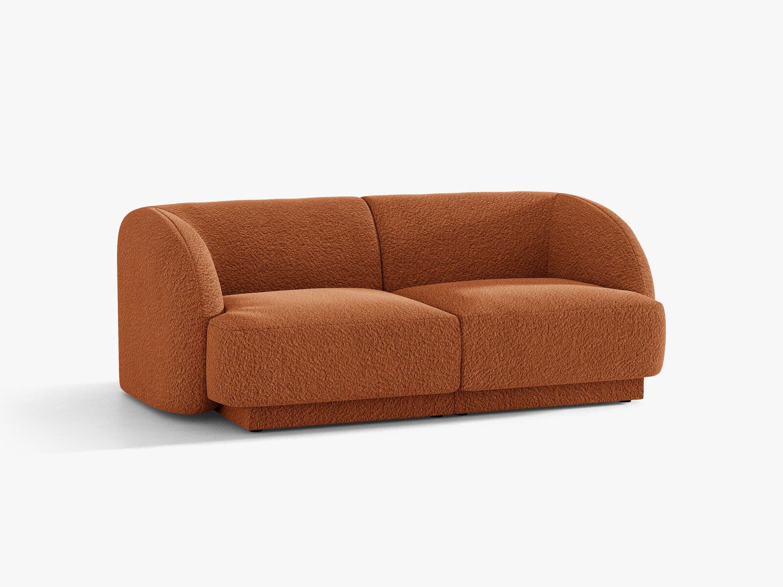 Micadoni Sofa Miley 2-Sitzer Boucle Baloo Terrakotta