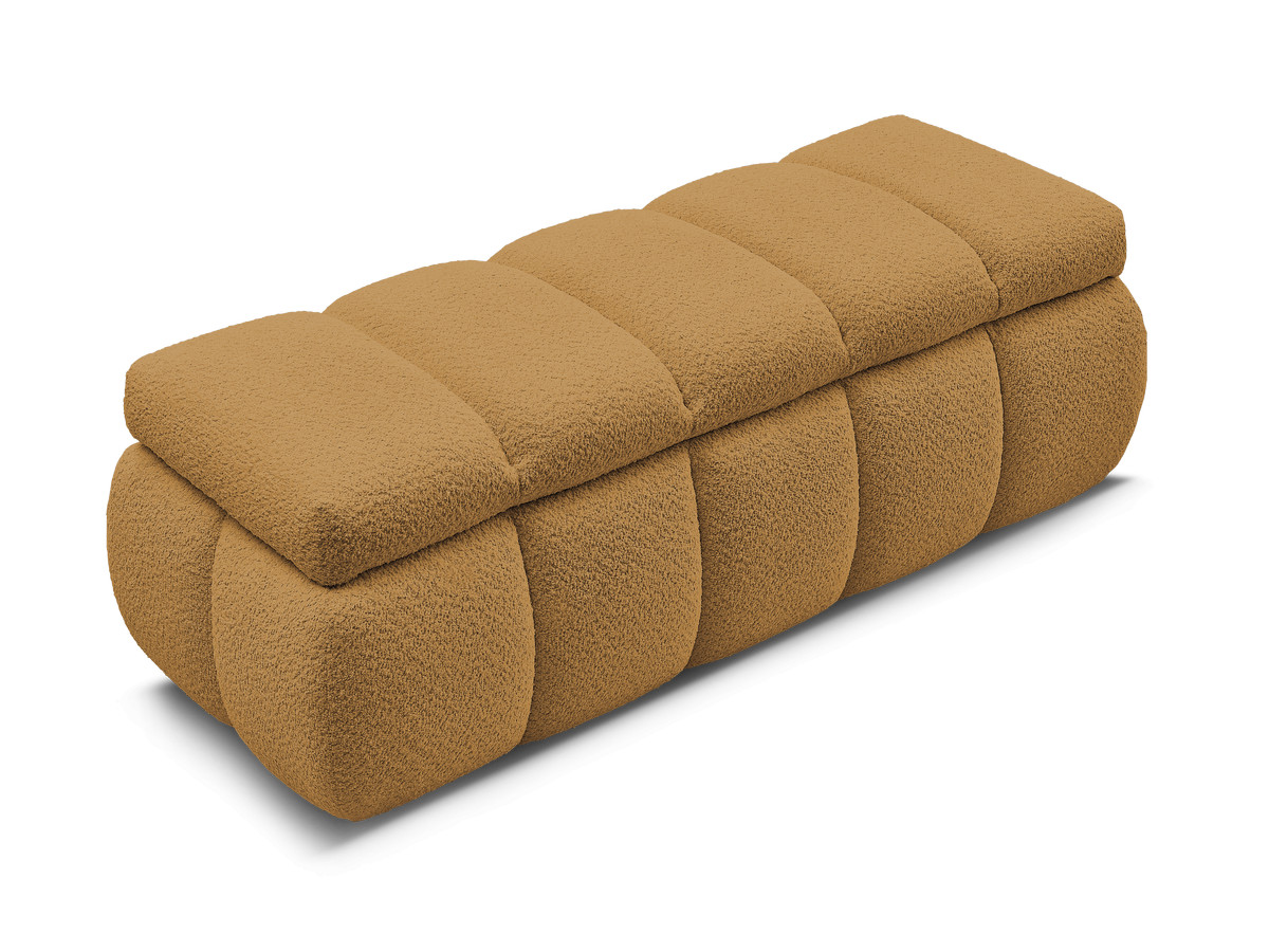 Bobochic Denali Bettbank 146 × 56 cm Bouclé-Stoff Gelb