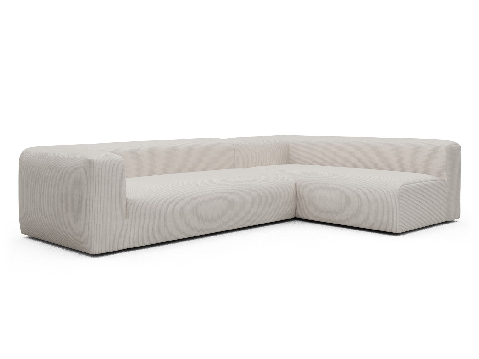Skandi Home Ecksofa Fred 2x 2,5-Sitzer rechts offen Corduroy-Ivory moebelfaktor
