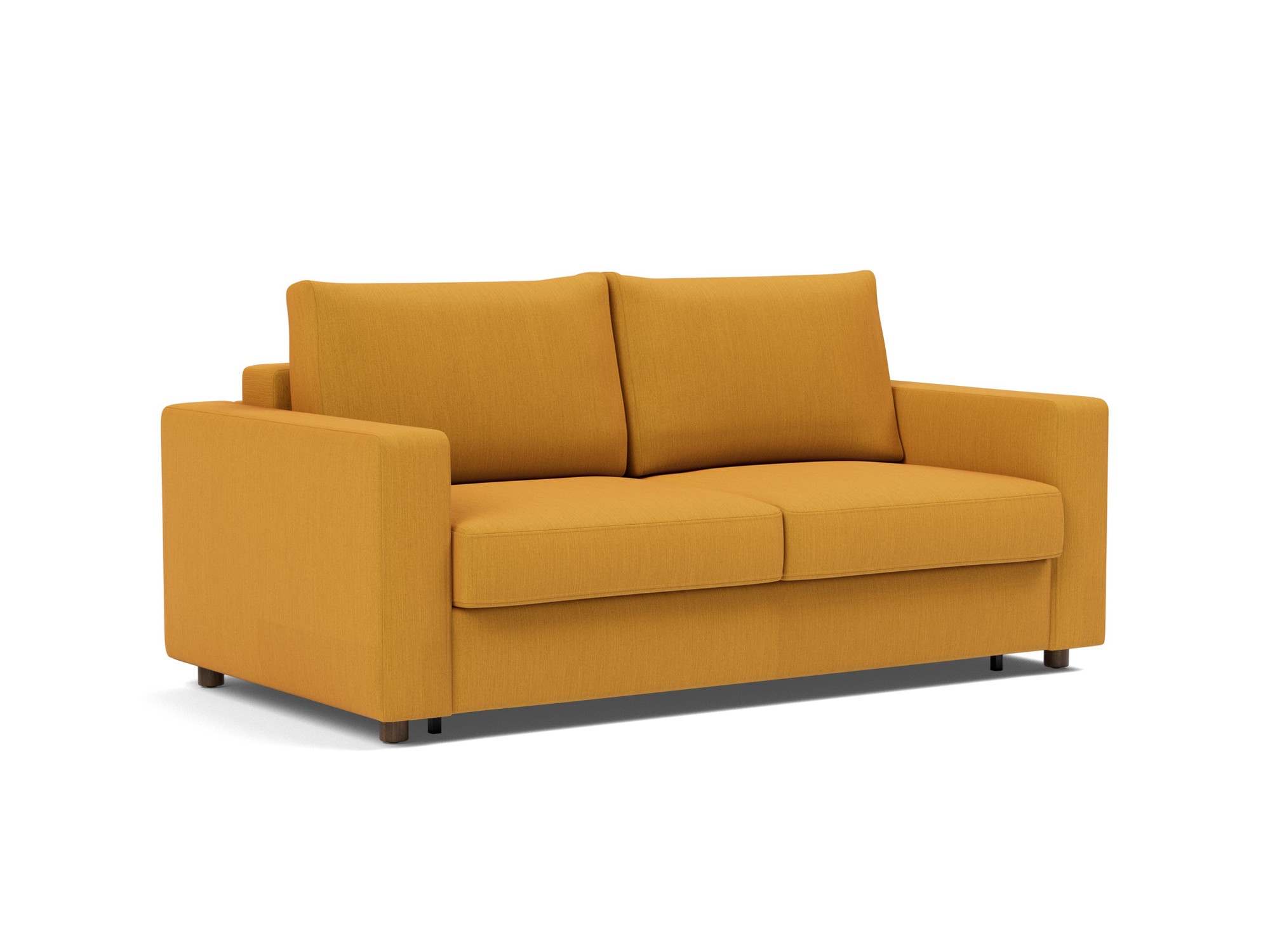 Schlafsofa Neah mit Standard-Armlehnen 160 Flachgewebe Elegance 507-Burned-Curry