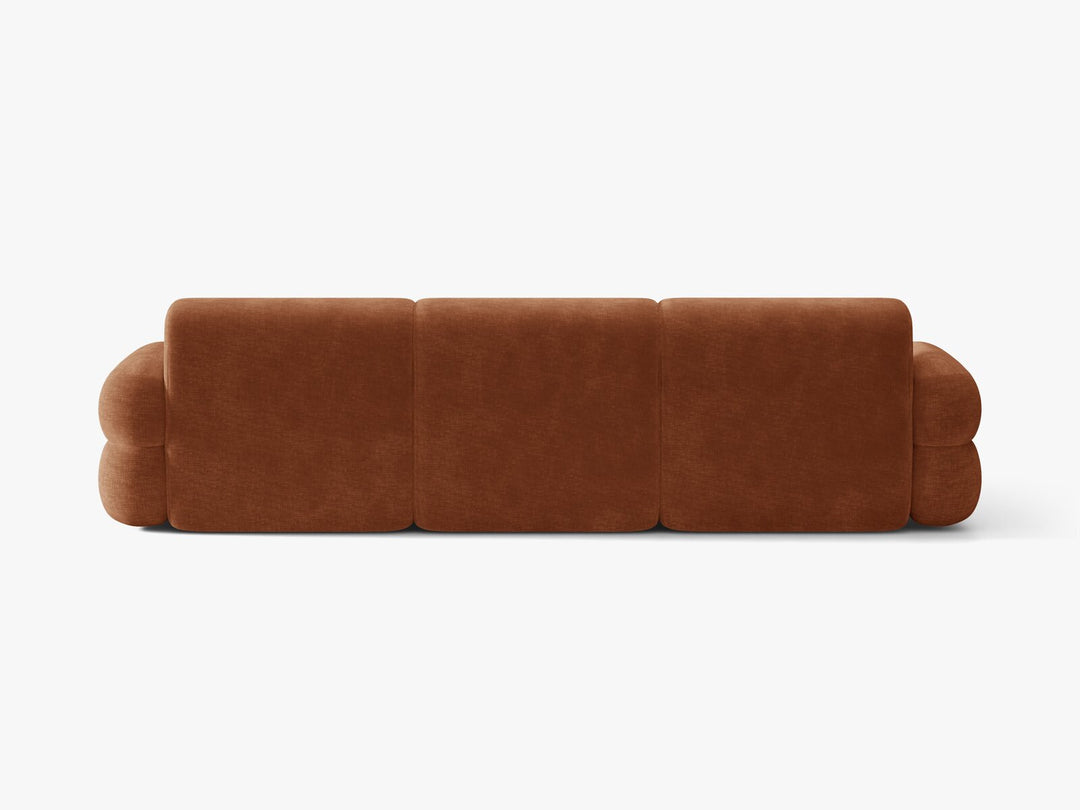 Micadoni Neo Ecksofa 4-Sitzer Links Chenille Golden Terrakotta