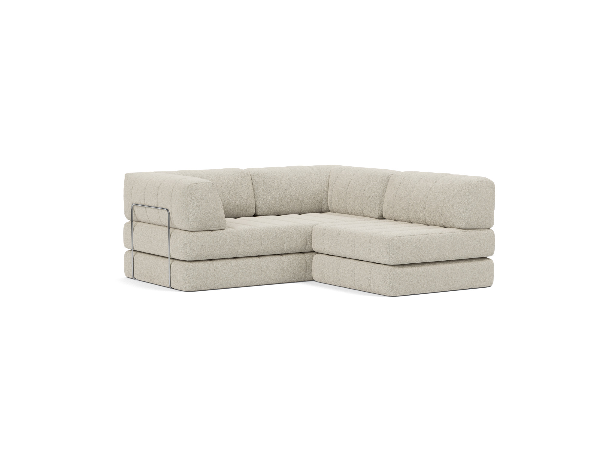 Schlafsofa CozyPad Grand mit Armlehnen Boucle Skandi 539-Beige