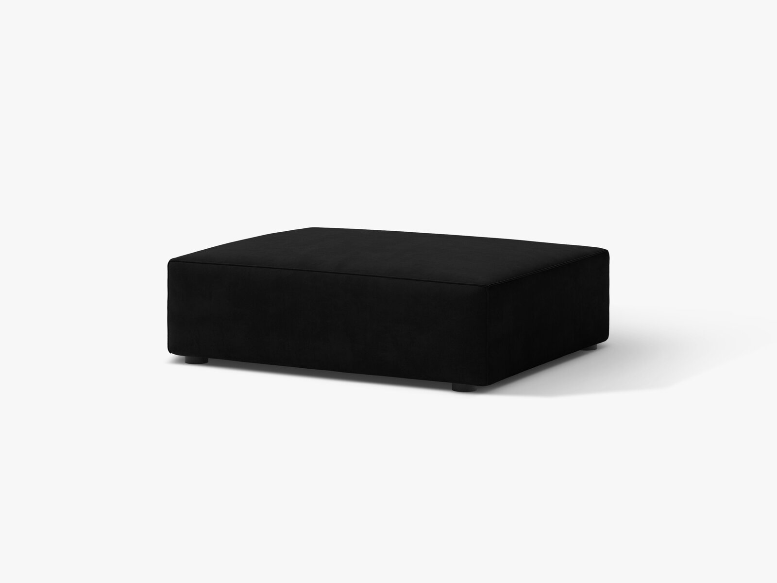 Micadoni Hocker Jodie 1-Sitzer Samt Bluvel Schwarz