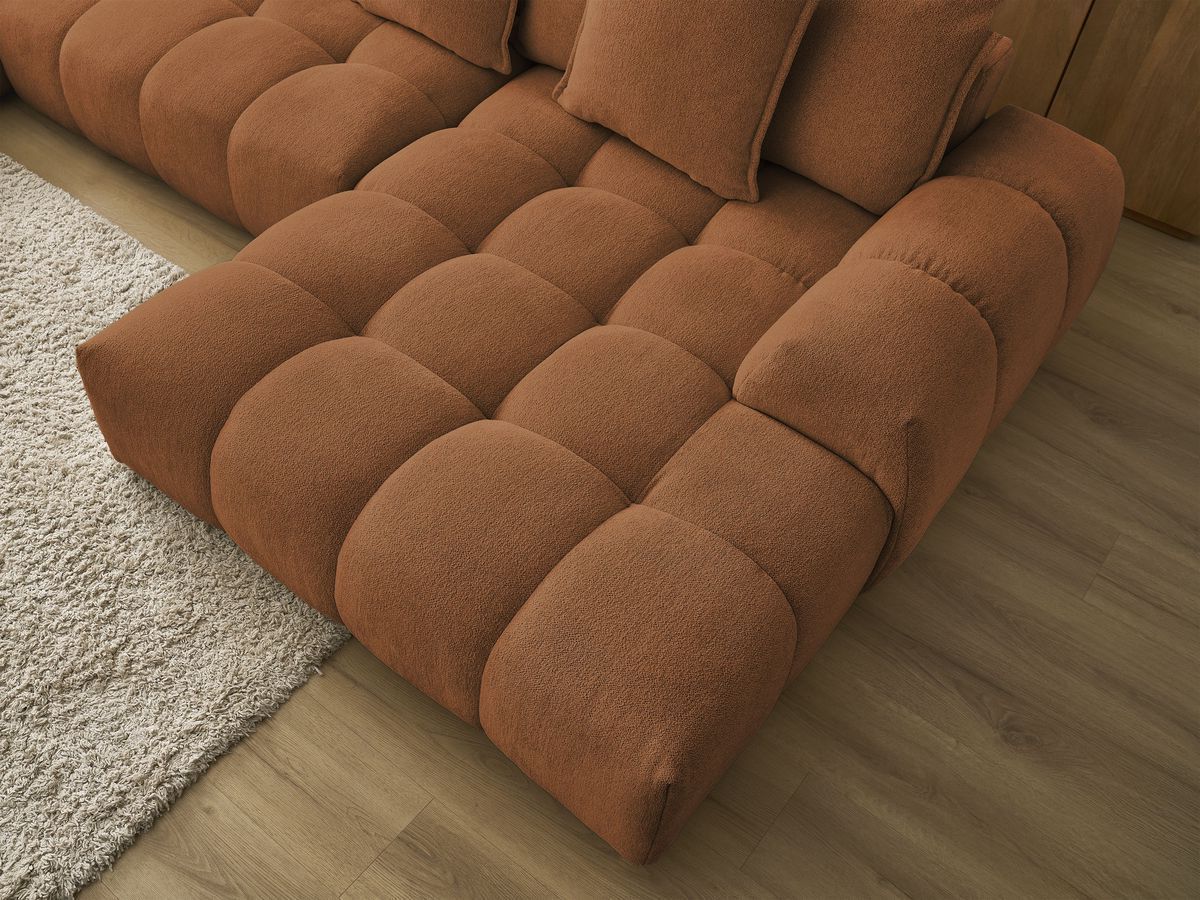 Bobochic Everest Wohnlandschaft, 14 Kissen Melange-Stoff Orange Ecke rechts