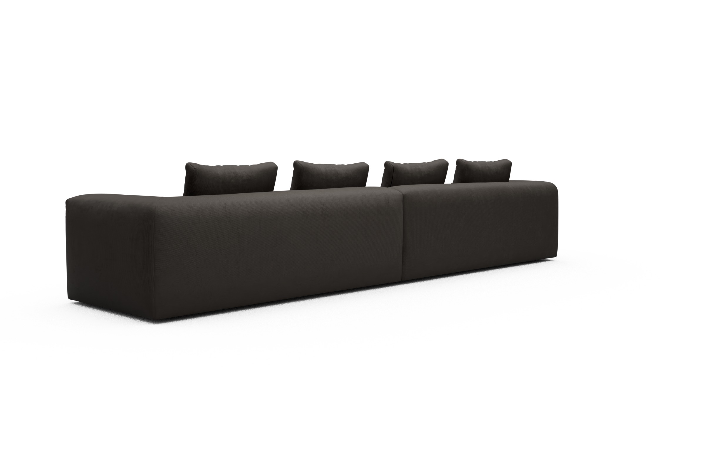 Sofa Modulares XXL Sofa Fred 5-Sitzer Cordufine-Taupe
