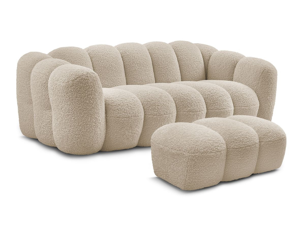 Bobochic Hippolyte Sofa 3-Sitzer mit Pouf