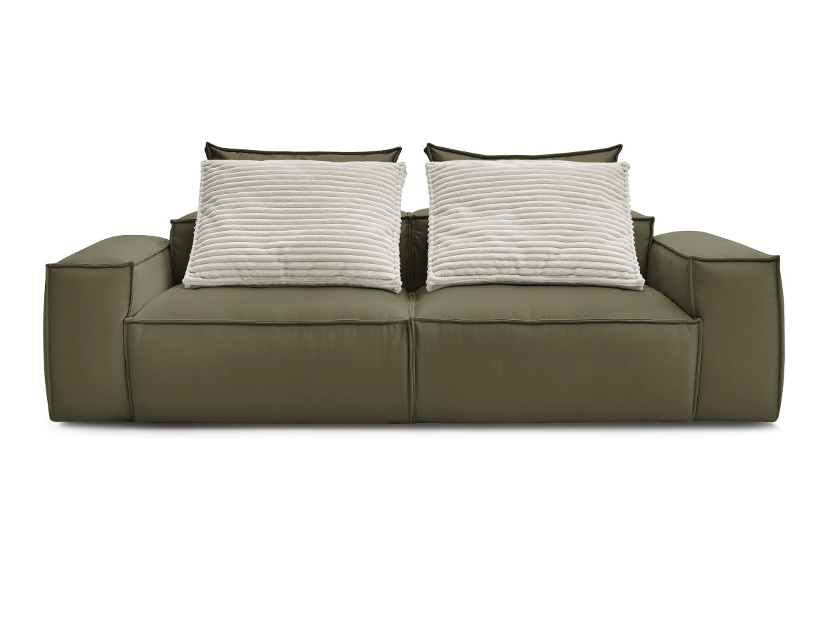 Bobochic Boheme Sofa 3-Sitzer Kunstleder Grün