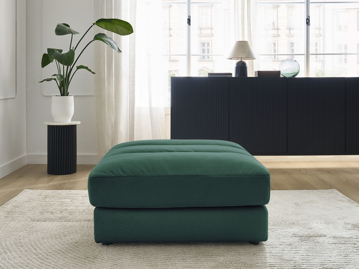 Bobochic Sierra Pouf Samt Dunkelgrün
