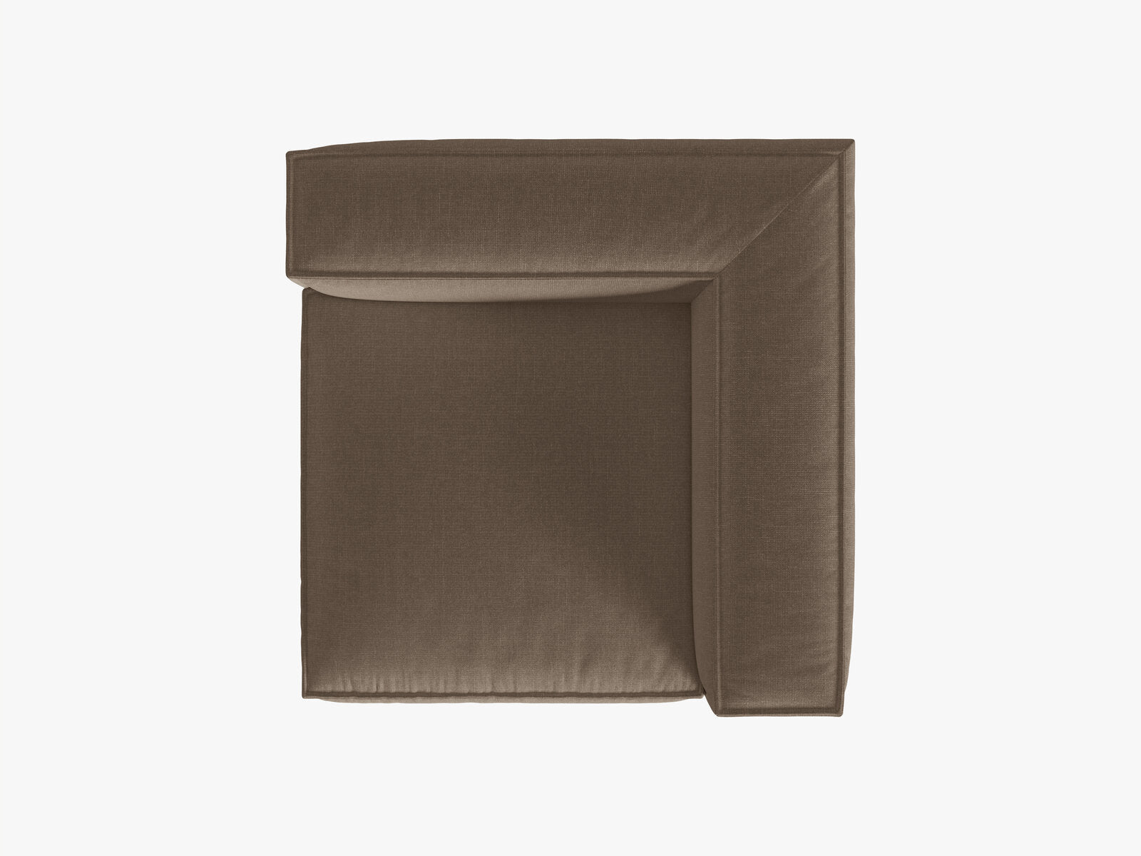 Micadoni Eckmodul Nuria 1-Sitzer Strukturierter Stoff Cappuccino