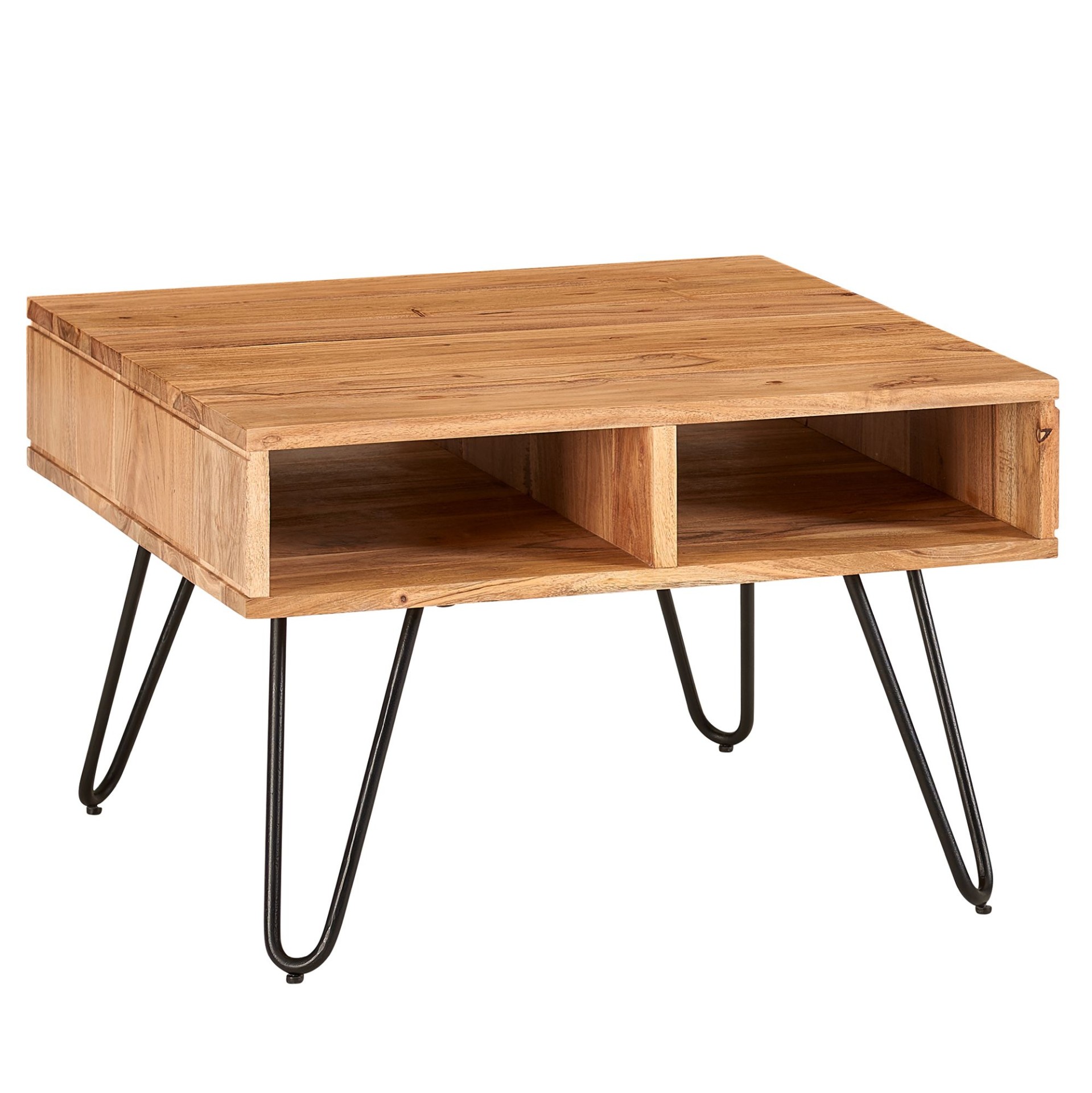 Couchtisch Sunnmore Massivholz Akazie 60 × 60 × 40 cm