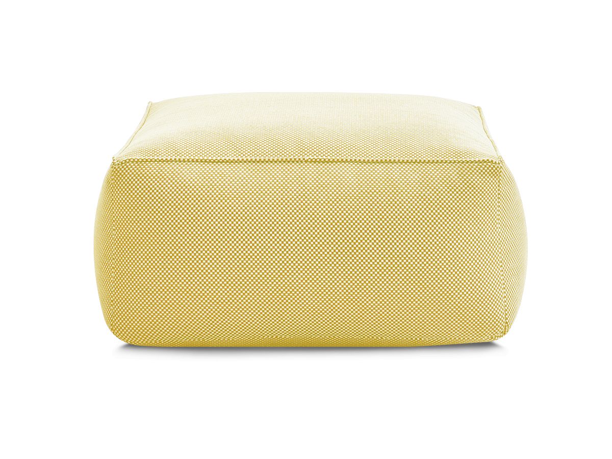 Bobochic Riviera Pouf 80 × 80 cm Melange-Stoff Gelb
