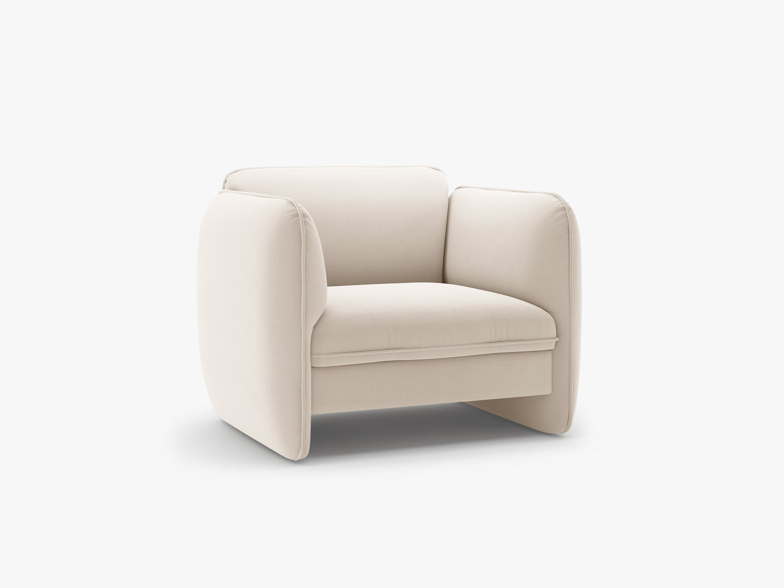Micadoni Georgia Armsessel Samt Magic Velvet Elfenbein