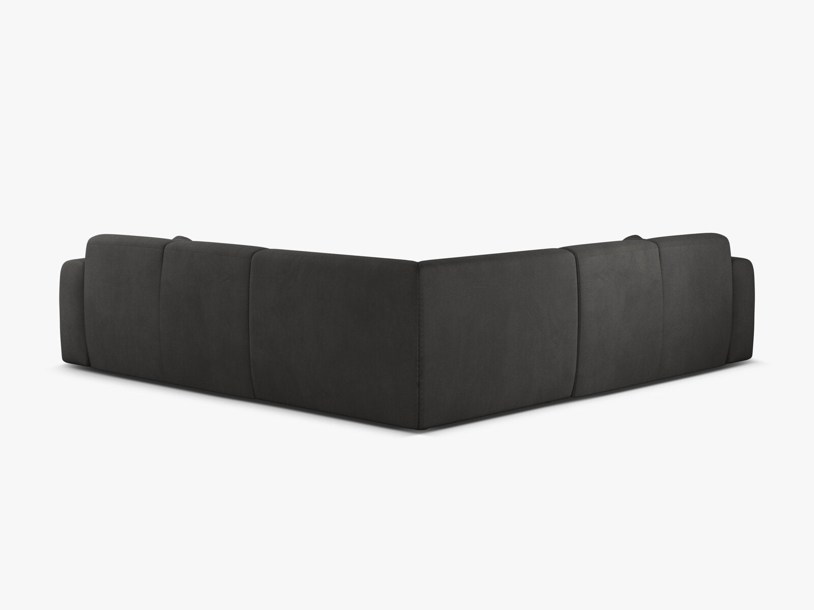 Micadoni Ecksofa Molino 5-Sitzer Strukturierter Stoff Rebel Dunkelgrau