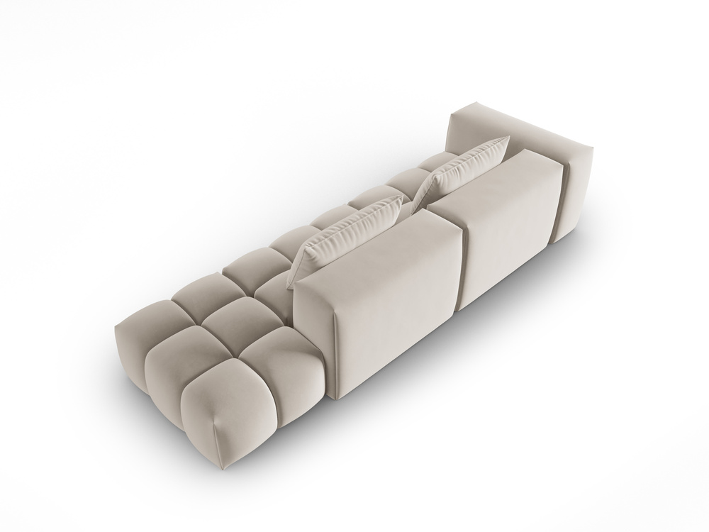 Cosmopolitan Design Sofa Verona 4-Sitzer offen Samt Casino Ecru Rechts