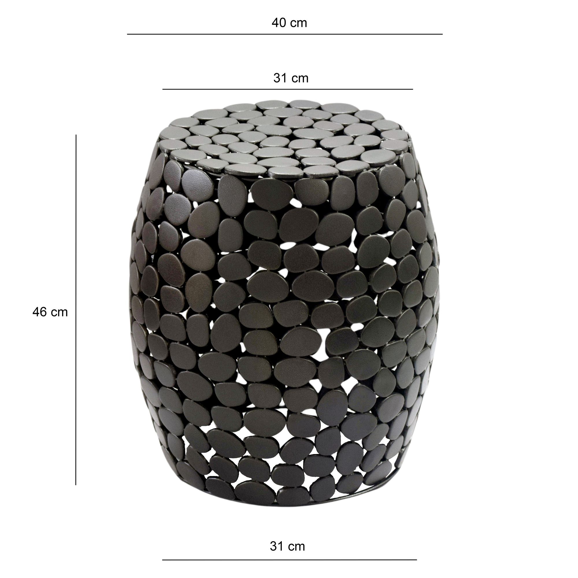 Beistelltisch Kaupanger Aluminium Schwarz Ø 40 cm
