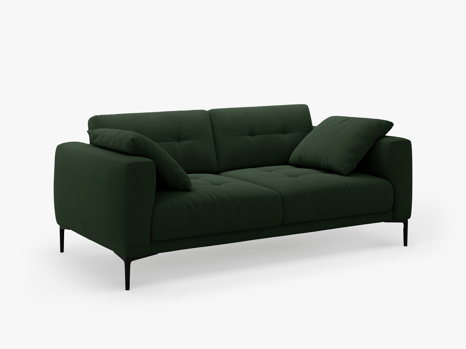 Micadoni Sofa Bemy 3-Sitzer Samt Flaschengrün