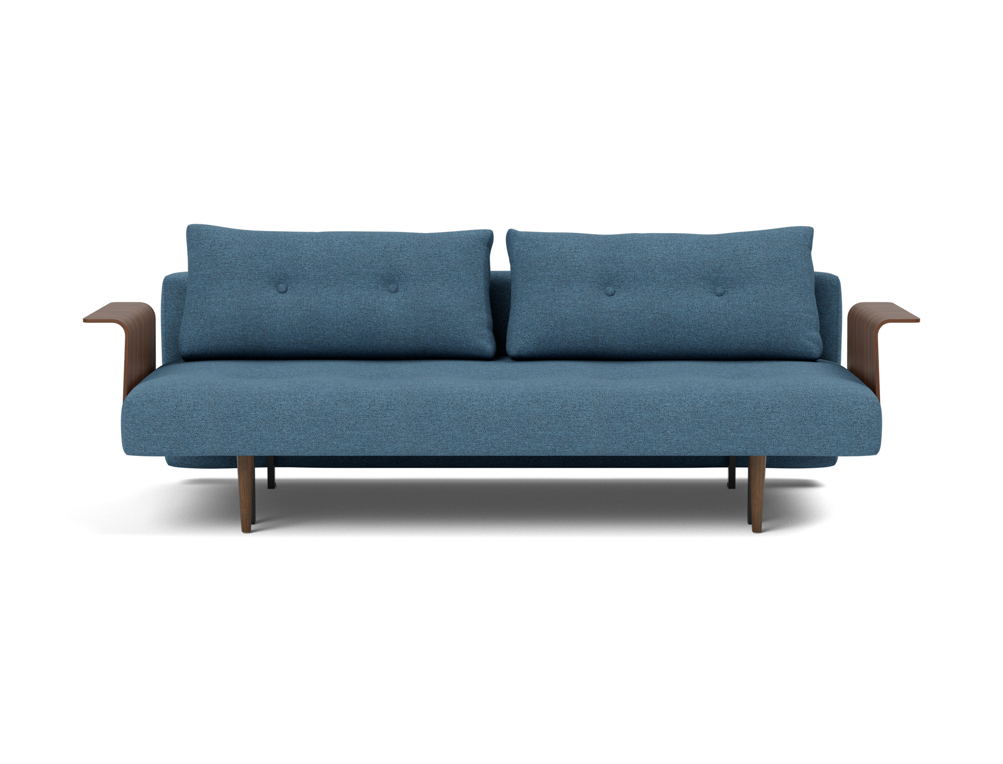Schlafsofa Recast mit Armlehnen Strukturierter Stoff Weda 302-Weda-Blue