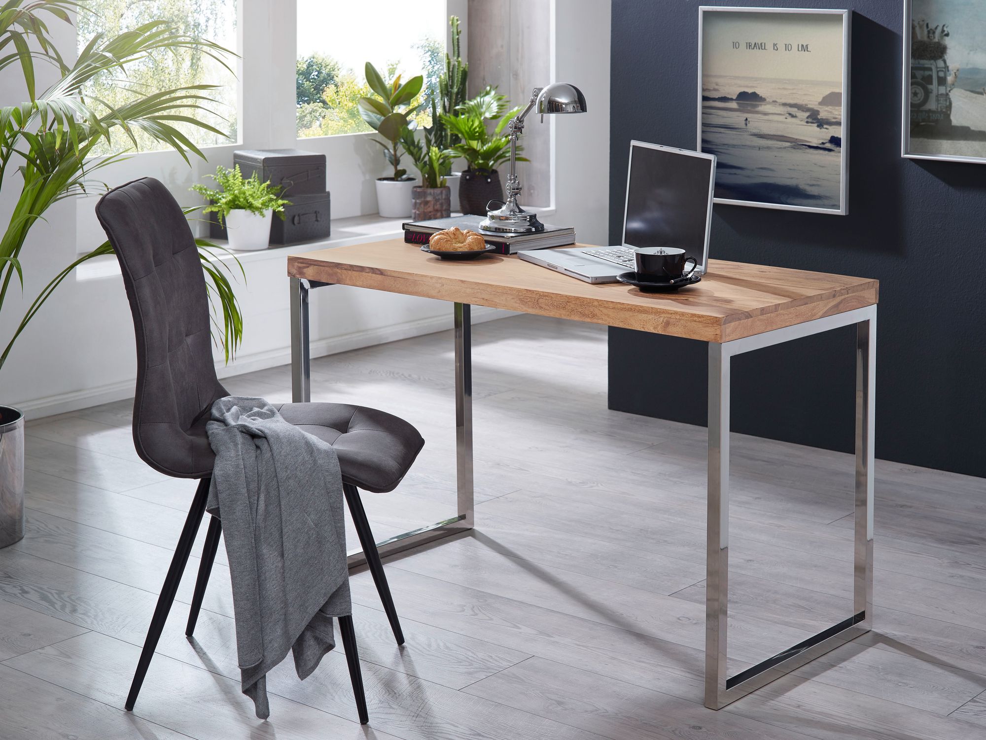 Schreibtisch Alta Akazie Massivholz 120 × 60 × 76 cm