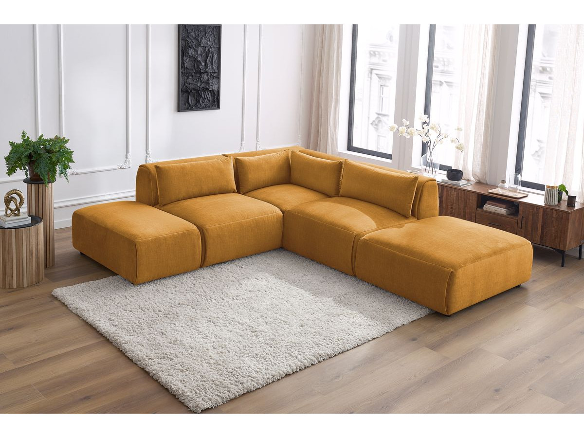 Bobochic Jeanne Ecksofa 271 × 300 cm Samt Gelb