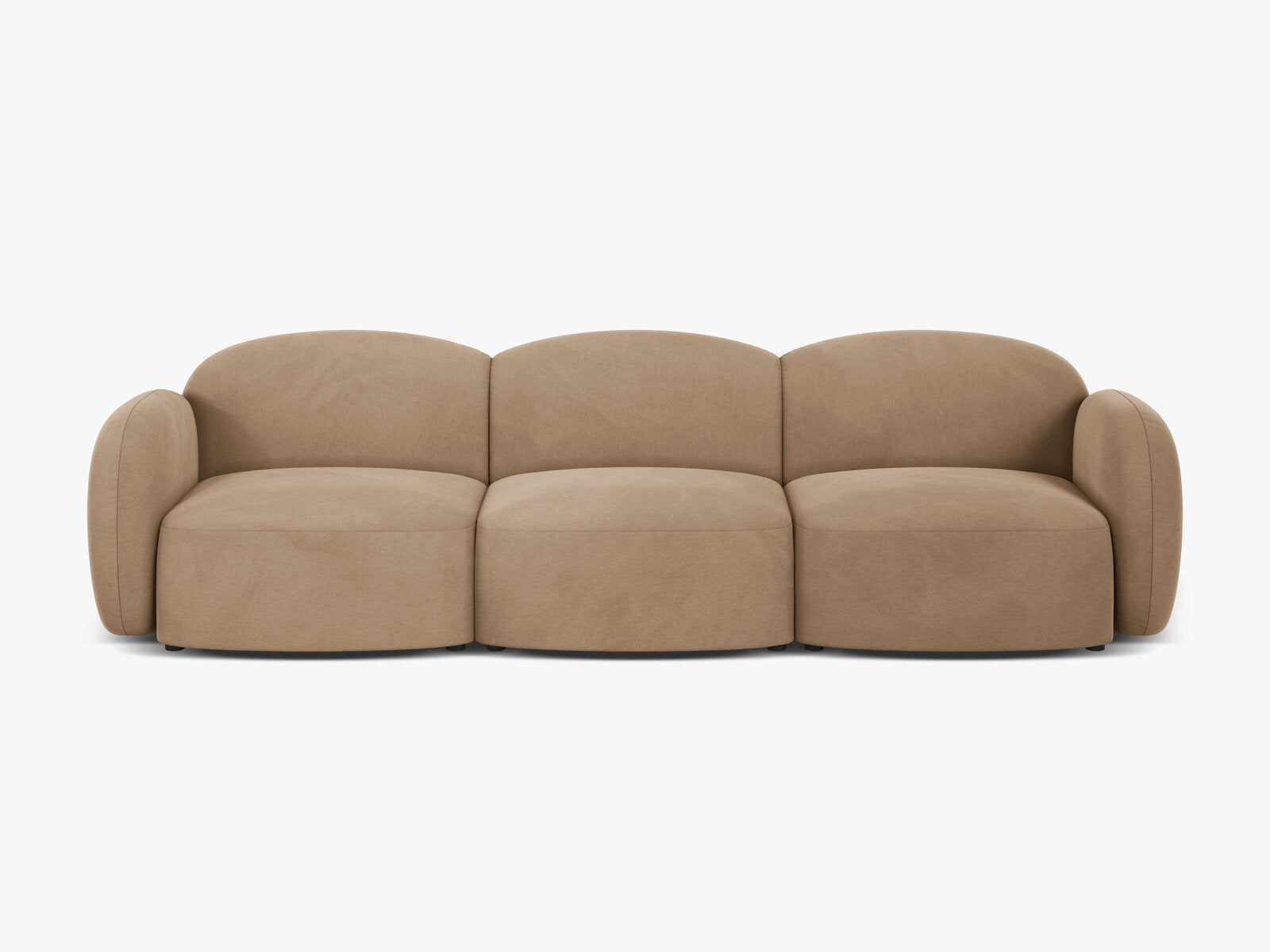 Micadoni Sofa Blair 3-Sitzer Samt Casino Sand