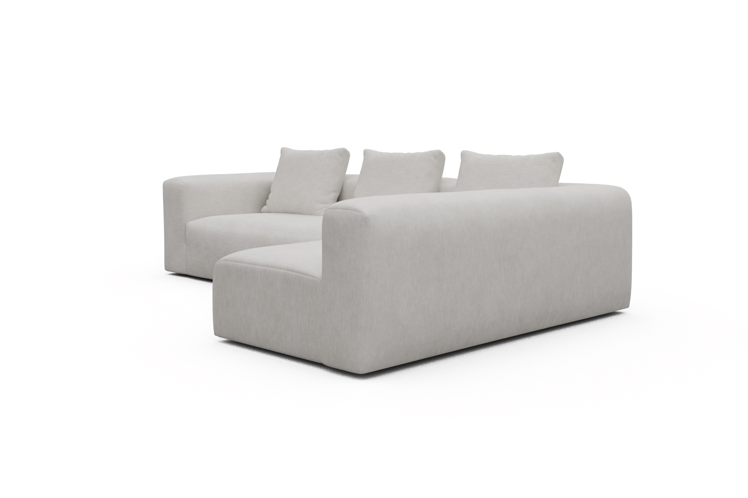 Ecksofa Fred 2x 2,5-Sitzer rechts offen Vivus-Dusty-Off-White