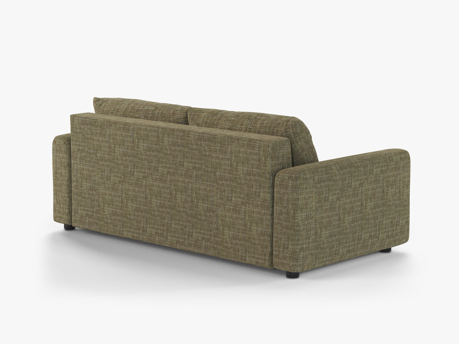 Micadoni Sofa mit Schlaffunktion David 3-Sitzer Strukturierter Stoff Baltimore Olive