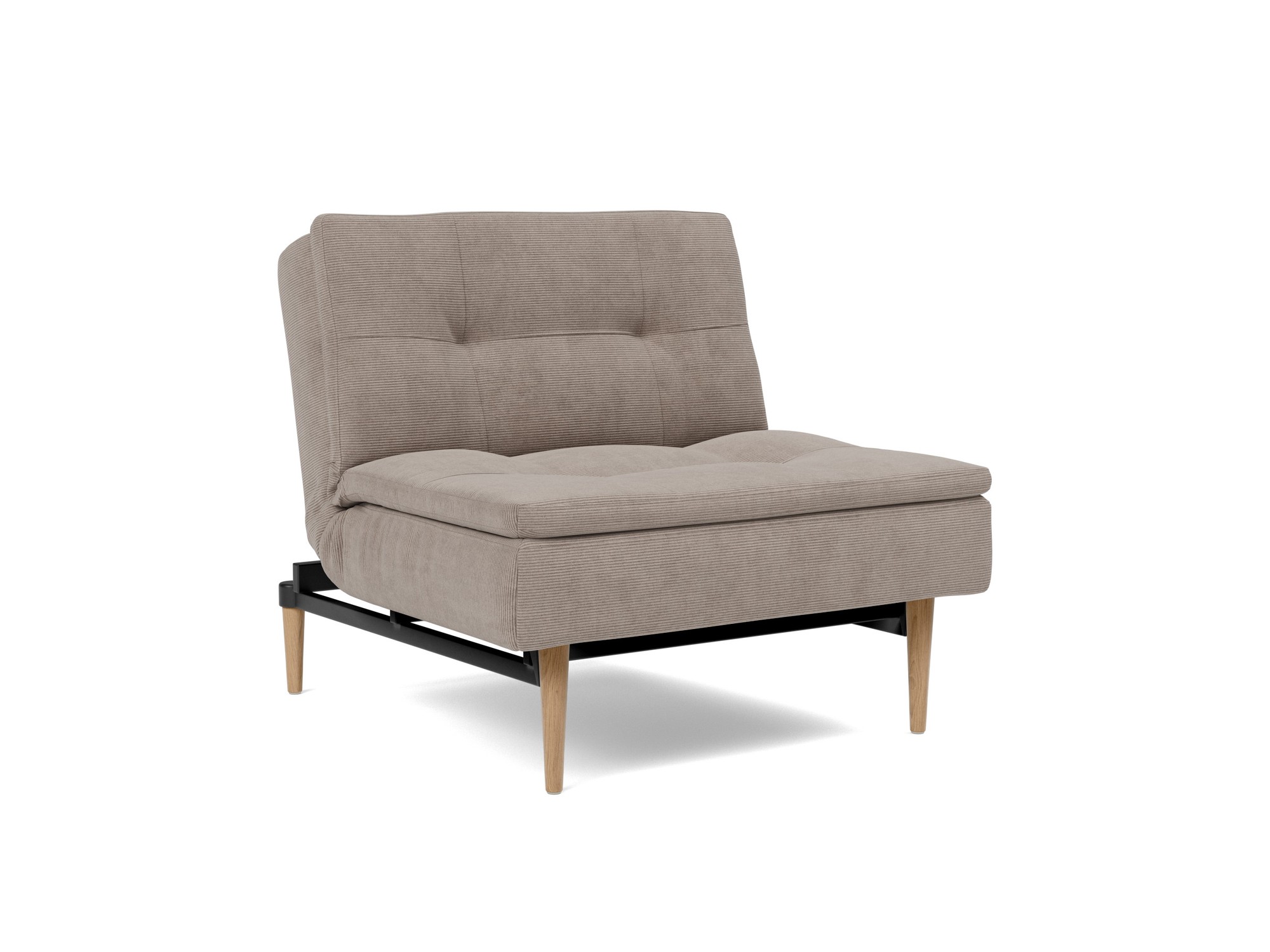 Sessel Dublexo Kord Cordufine 318-Beige Beine Styletto Eiche hell