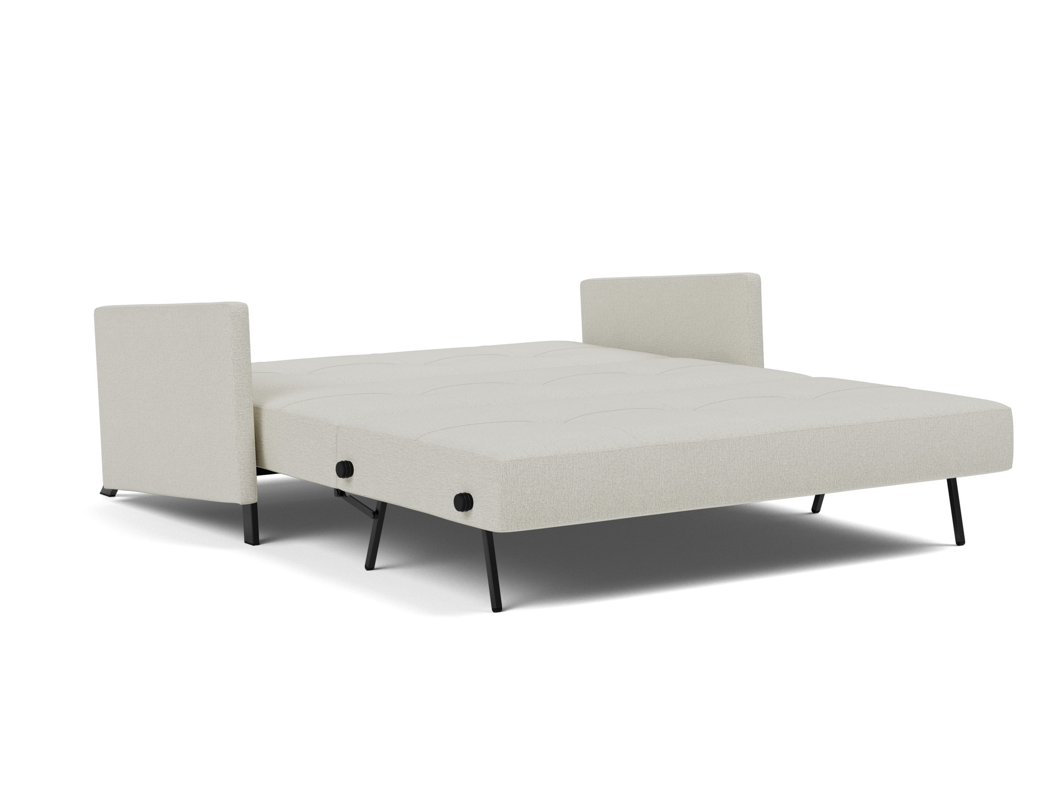 Schlafsofa Cubed mit Armlehnen 160 Flachgewebe Mixed Dance 527-Natural