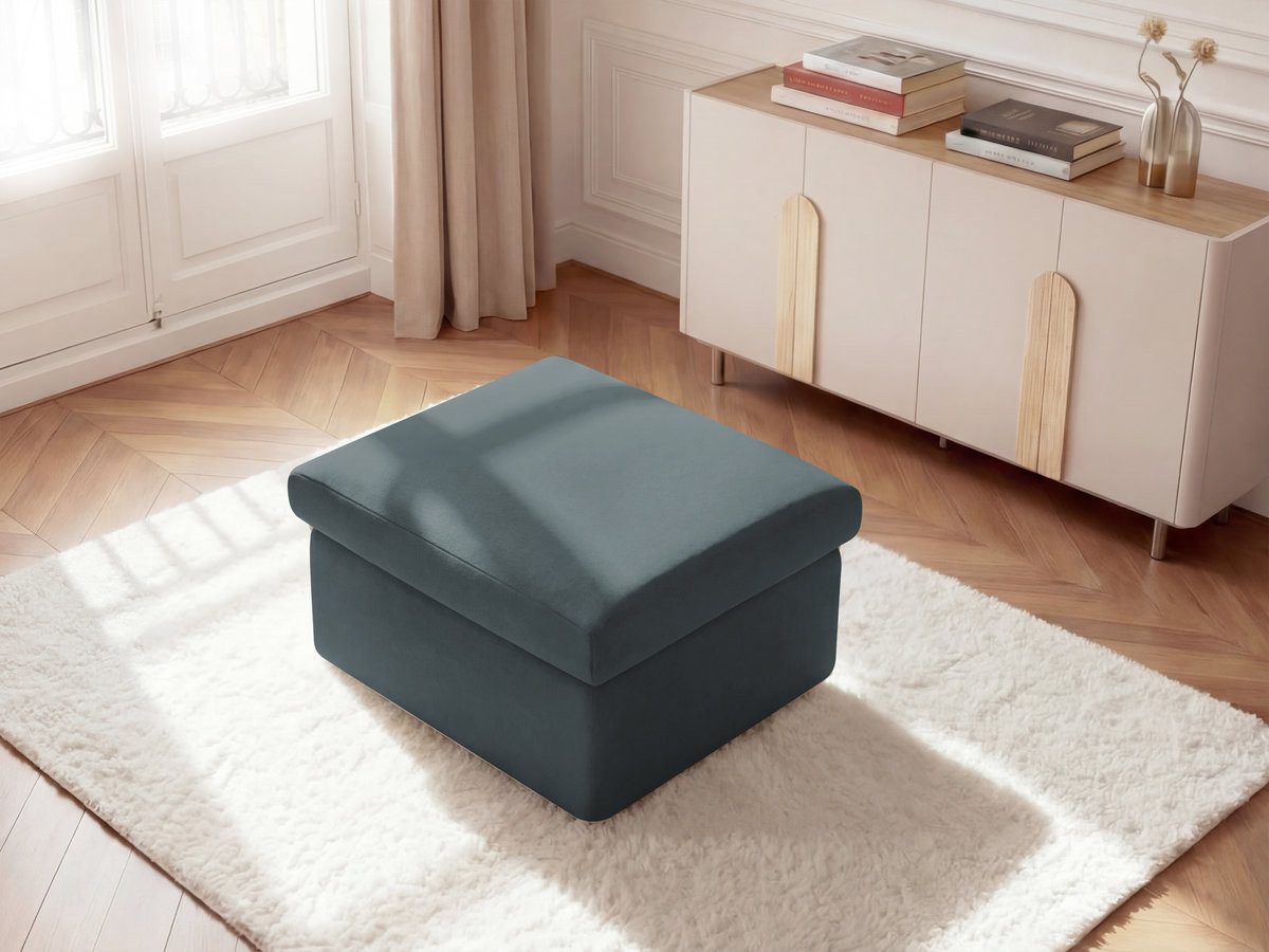 Bobochic Enore Pouf Cordsamt Blau