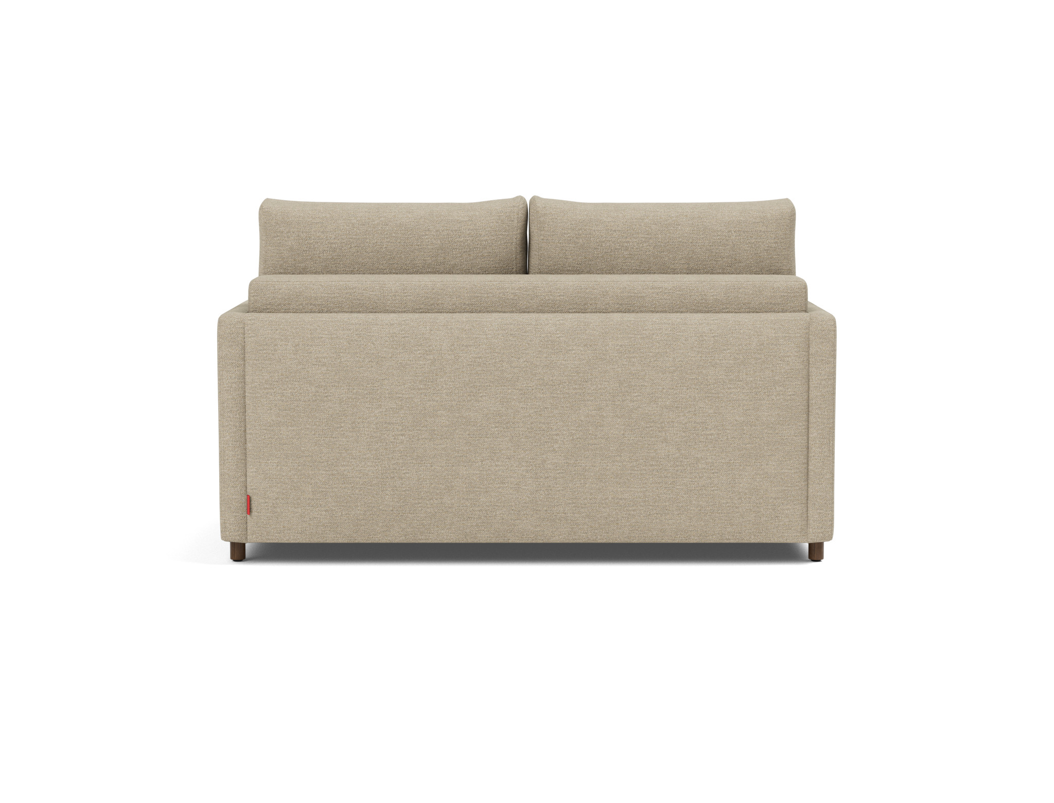Schlafsofa Neah mit Slim-Armlehnen 140 Strukturierter Stoff Taura 356-Sand