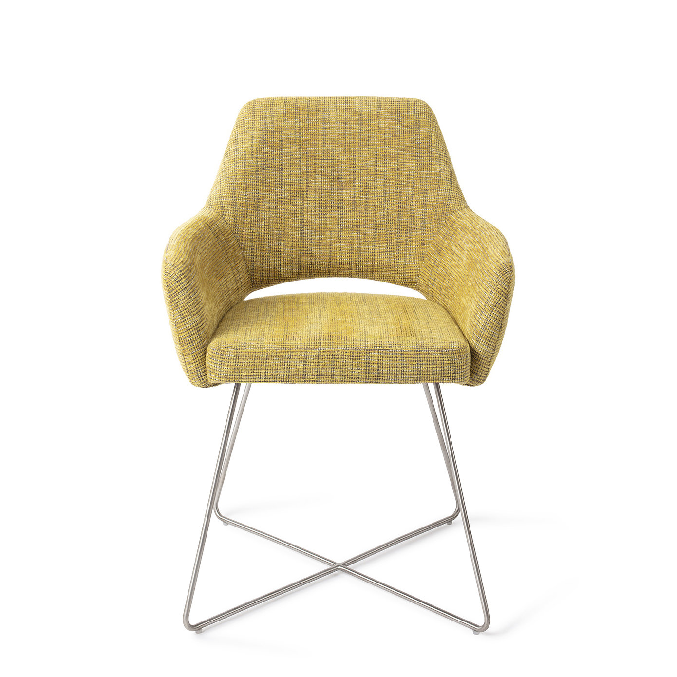 Jesper Home Esszimmerstuhl Yanai Lemon Lines Cross Stahl