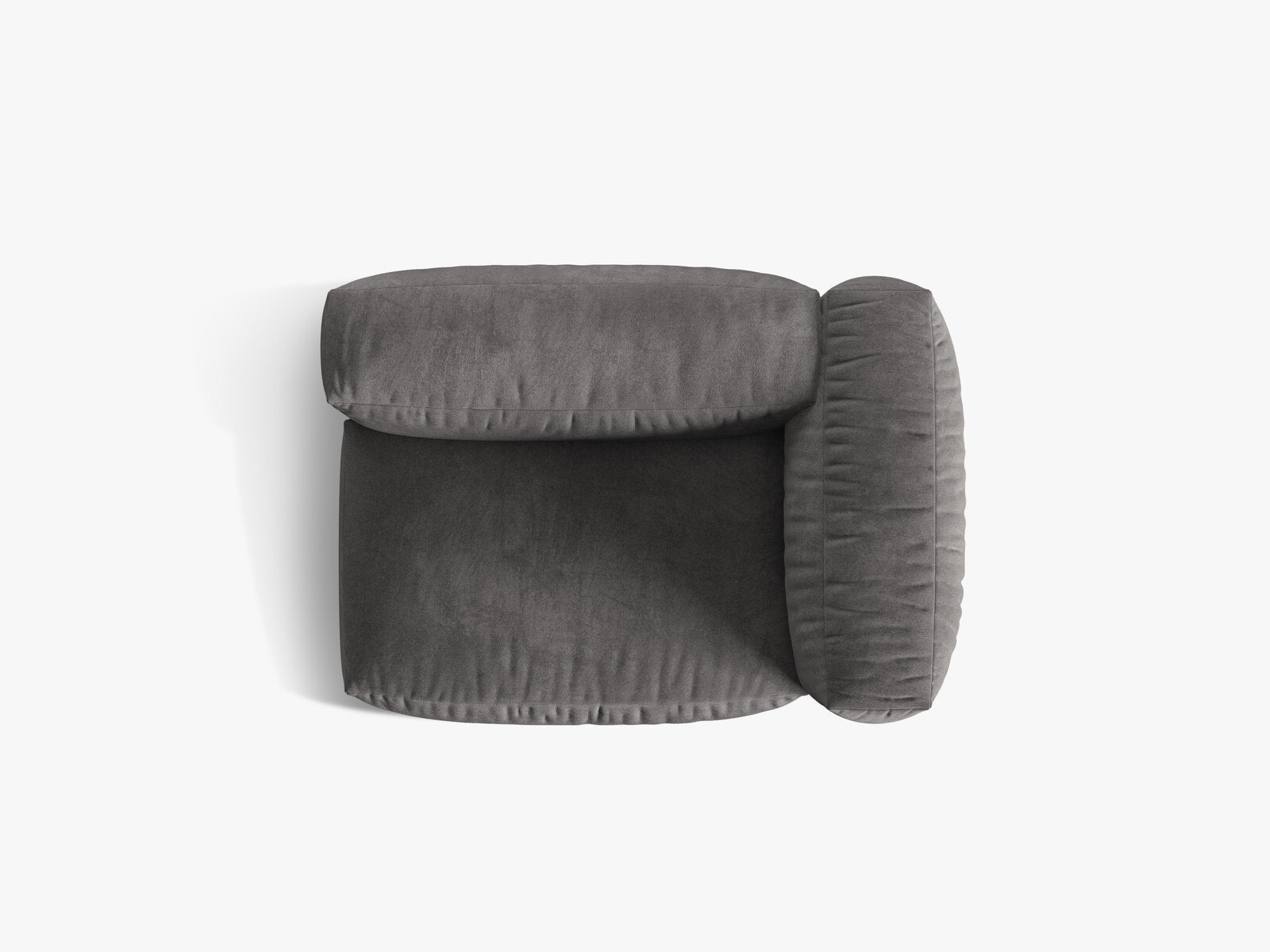 Micadoni Eckmodul Martina 1-Sitzer Rechts Samt Vogue Grau