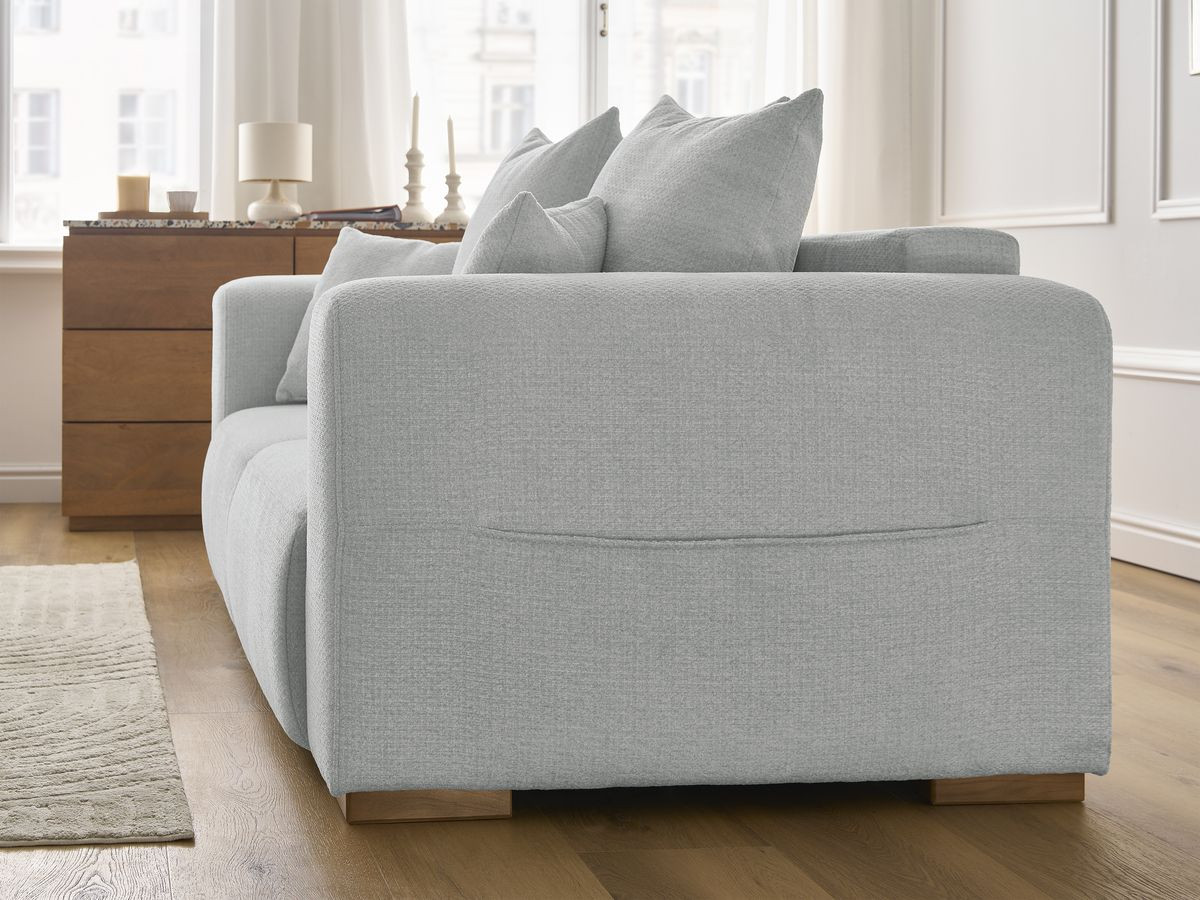 Bobochic Sidonie Sofa 2-Sitzer Melange-Stoff Hellgrau