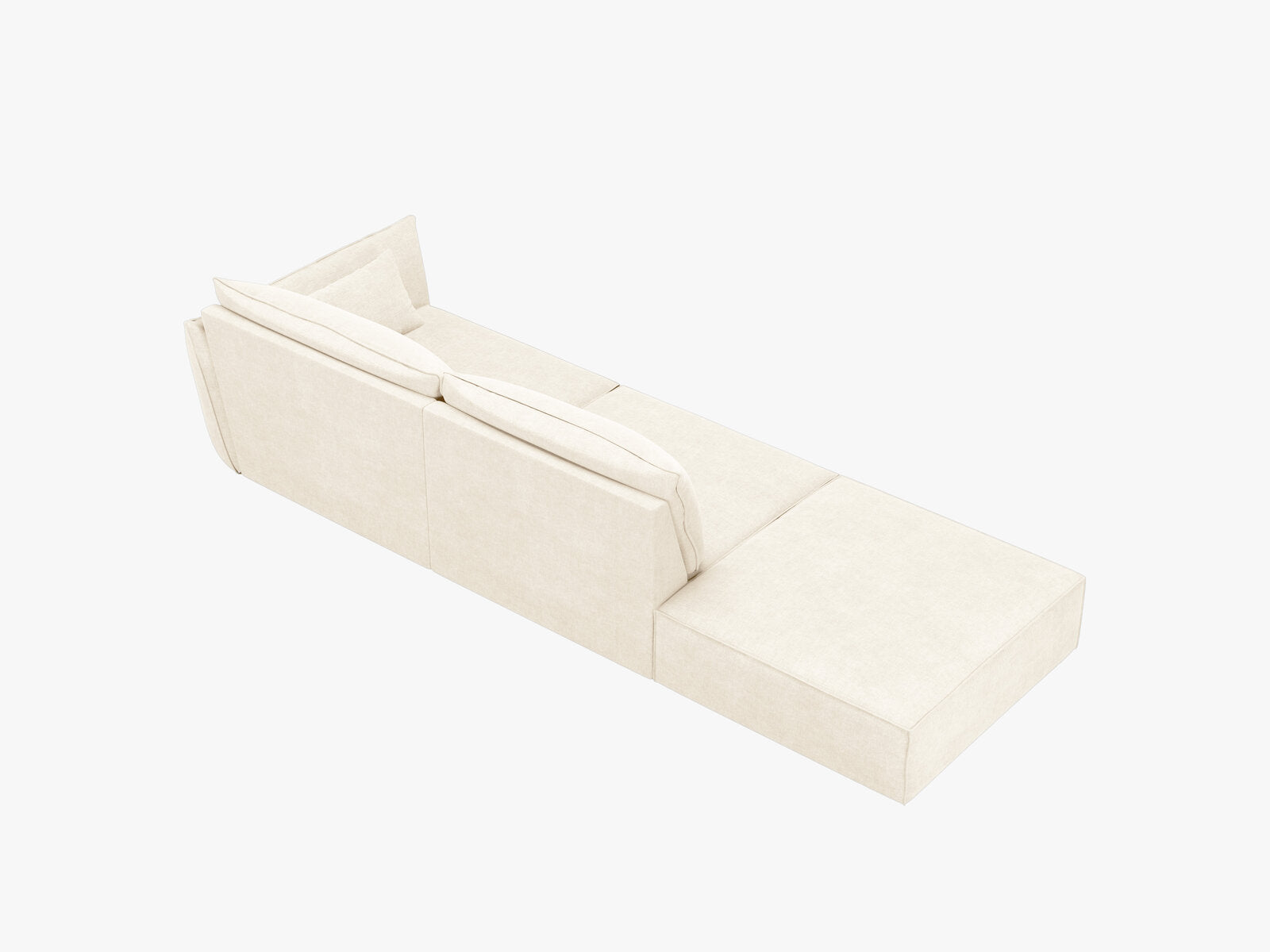 Micadoni Sofa Kaelle 4-Sitzer Links Chenille Over The Horizon Helles Beige