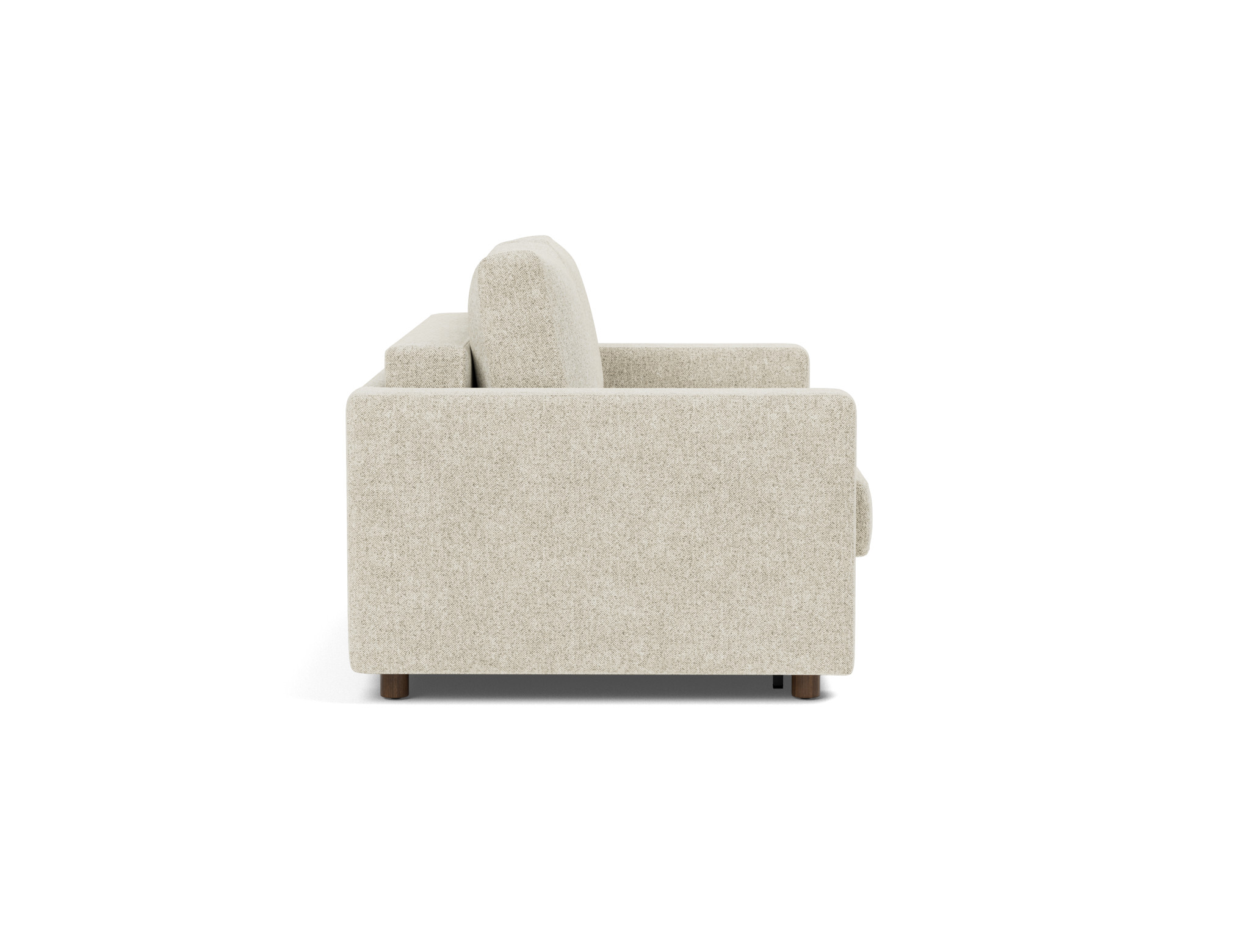 Schlafsofa Neah mit Standard-Armlehnen 140 Strukturierter Stoff Taura 357-Off-White