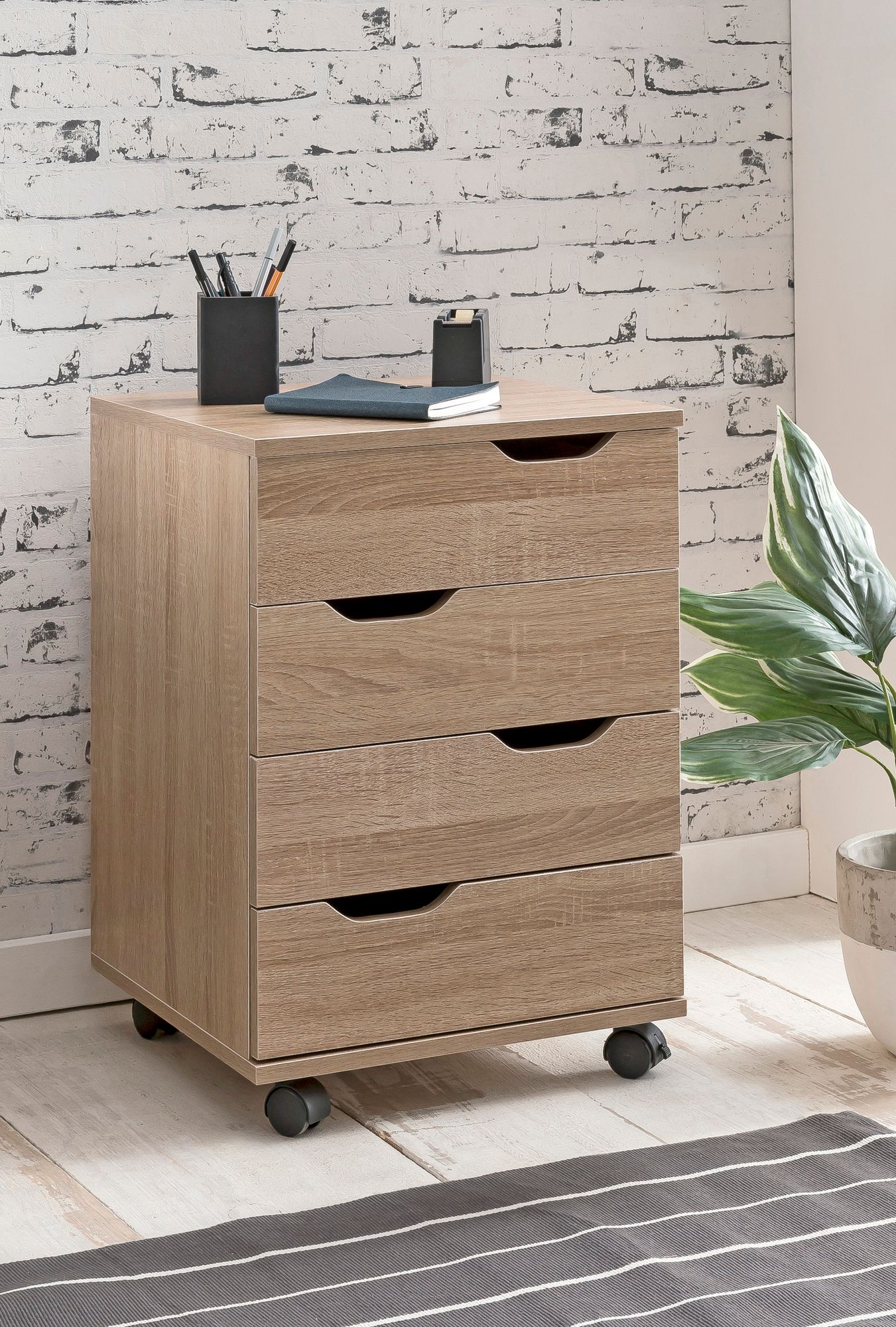 Rollcontainer Lystrup Braun 40 × 40 × 60 cm