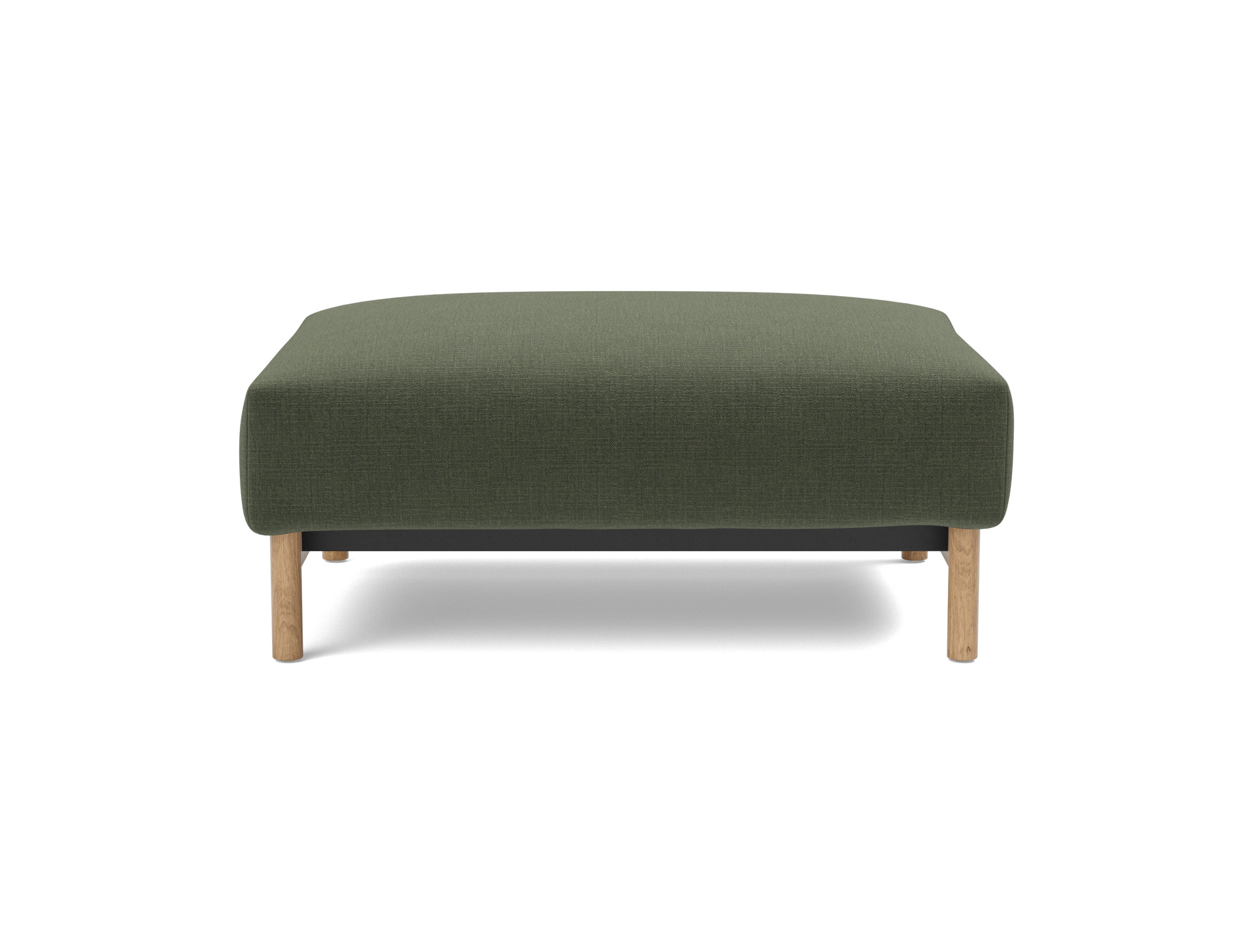 Hocker Malloy Chenille Esina 413-Olive-Green Beine Eiche