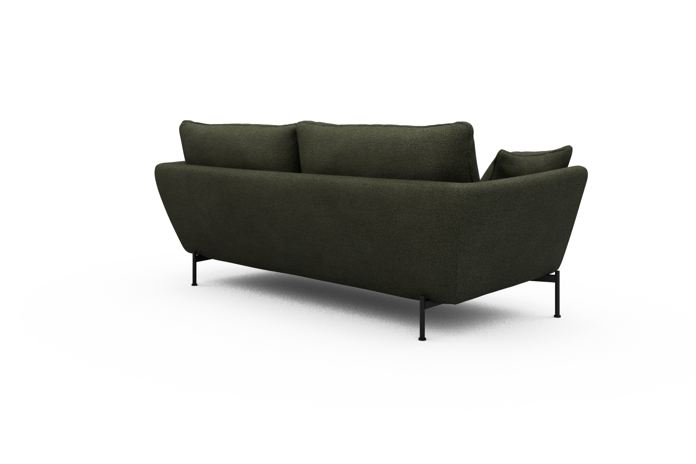 Sofa Anton 3-Sitzer Boucle-Forest-Green