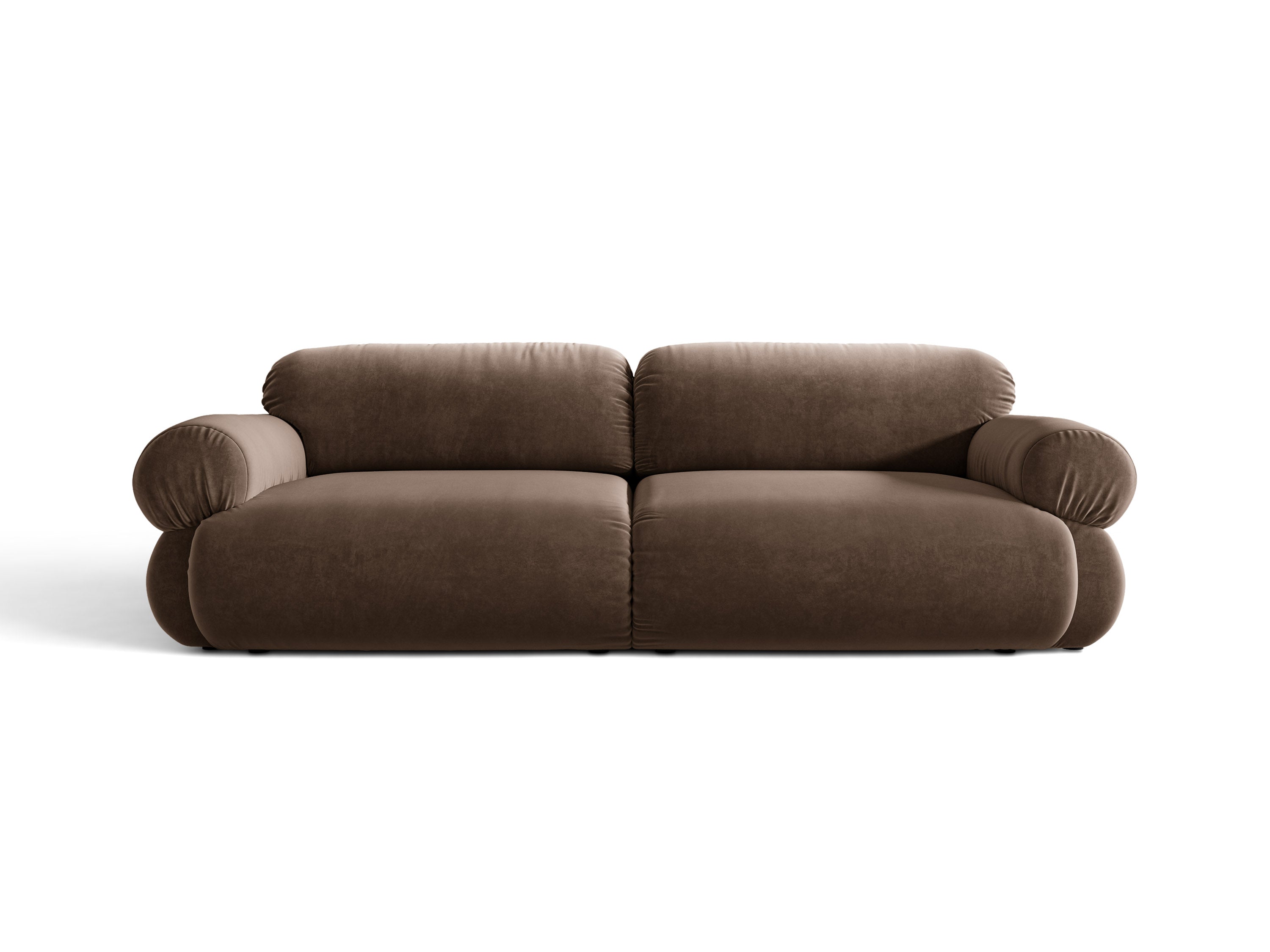 Micadoni Ophelia Sofa 4-Sitzer Samt Salvador Schokolade