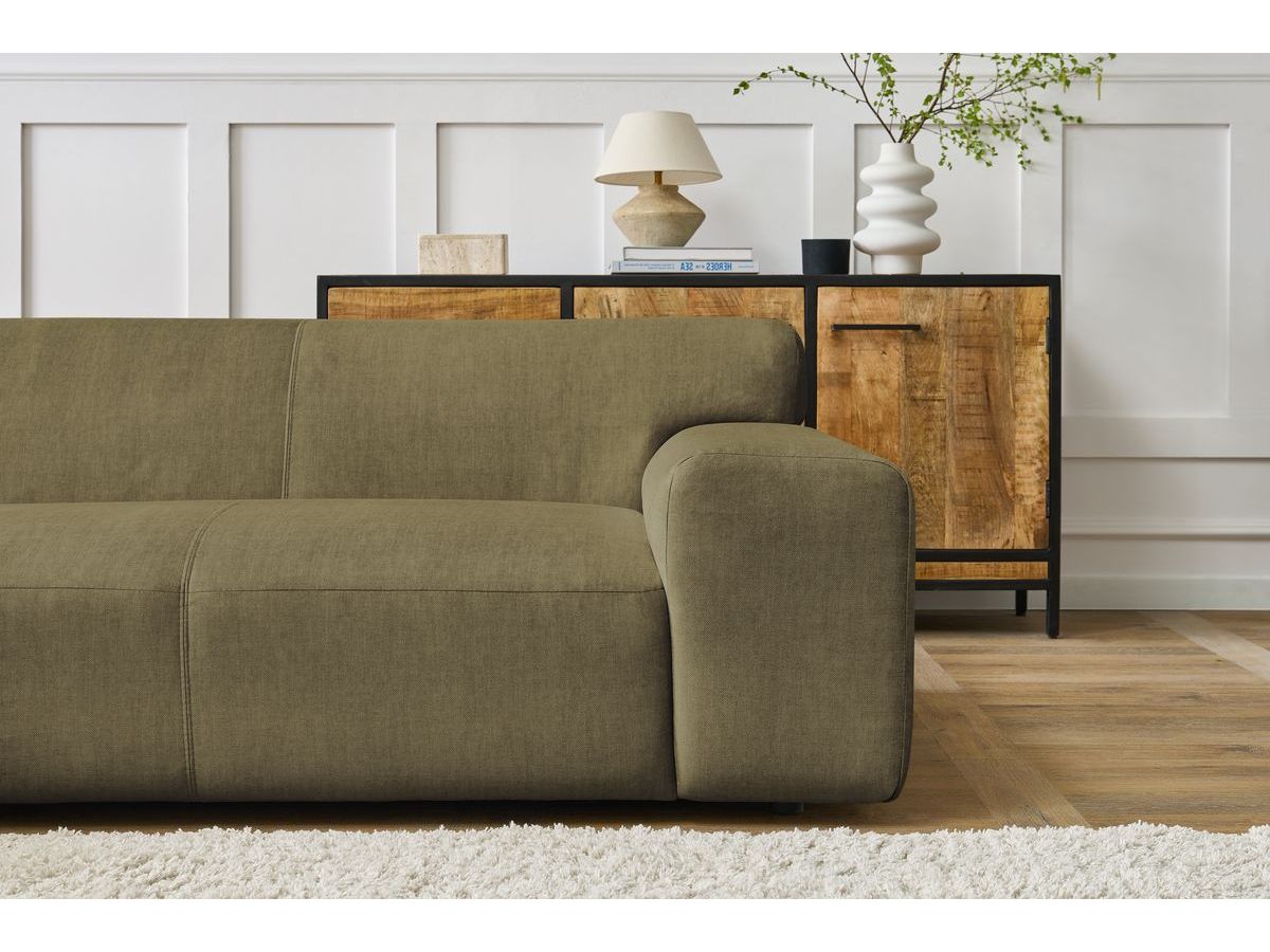 Bobochic Lavena Ecksofa 272 × 220 cm Samt Grün Ecke links