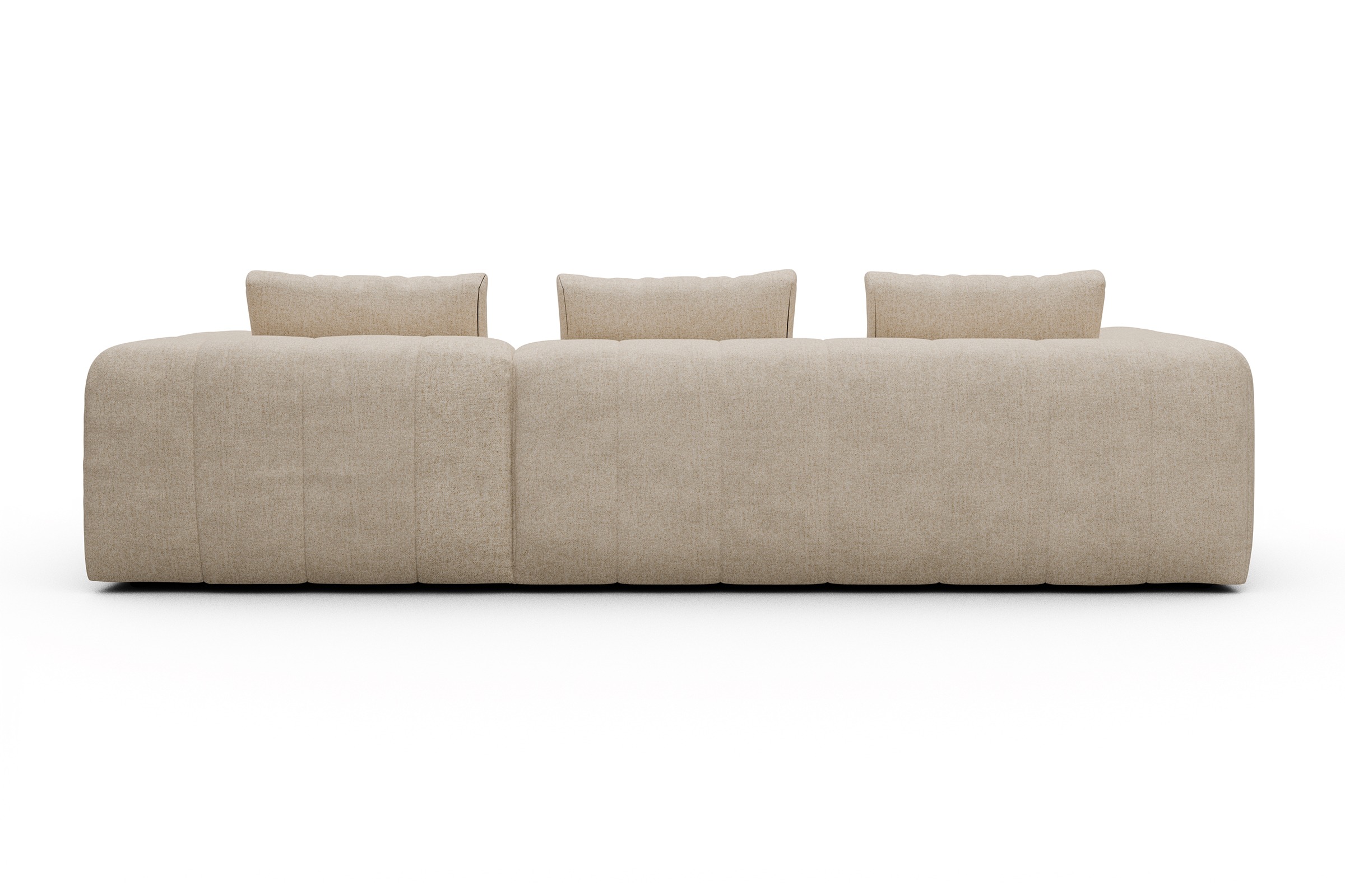Ecksofa Hugo 2,5-Sitzer Armlehne links mit Chaiselongue Casone-Natural-Beige