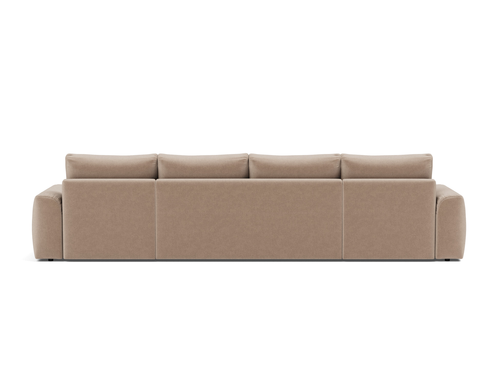 Schlafsofa Norum U-Form mit Chunky-Armlehnen Chenille Esina 417-Mocha