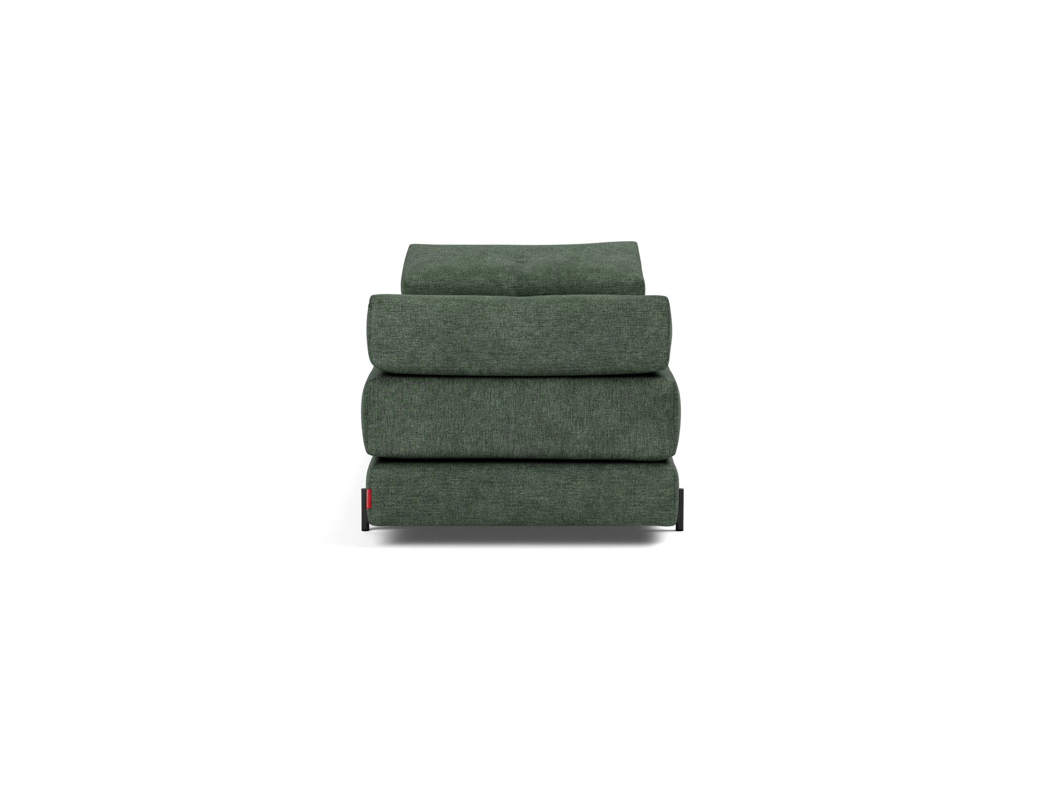 Tagesbett Sigmund Flachgewebe Avella 281-Pine-Green Beine Indu schwarz