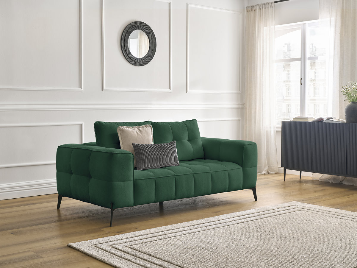 Bobochic Anis Sofa 2-Sitzer Strukturstoff Grün