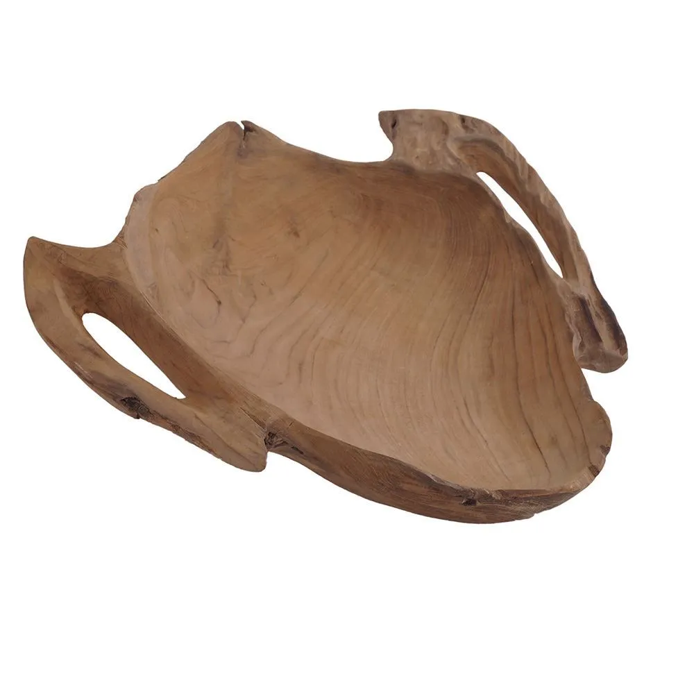 Moebelfaktor Deko-Schale aus Teakholz in Form einer Maske