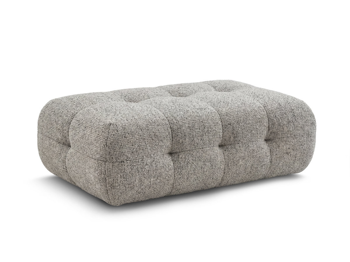 Bobochic Laura Pouf 135 × 84 cm Melange-Stoff Taupe