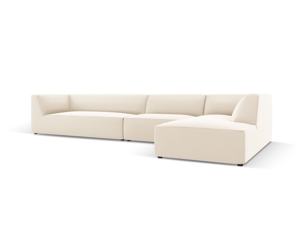 Cosmopolitan Design Ecksofa Siena 5-Sitzer Kunstleder Pacifico Helles Beige Rechts