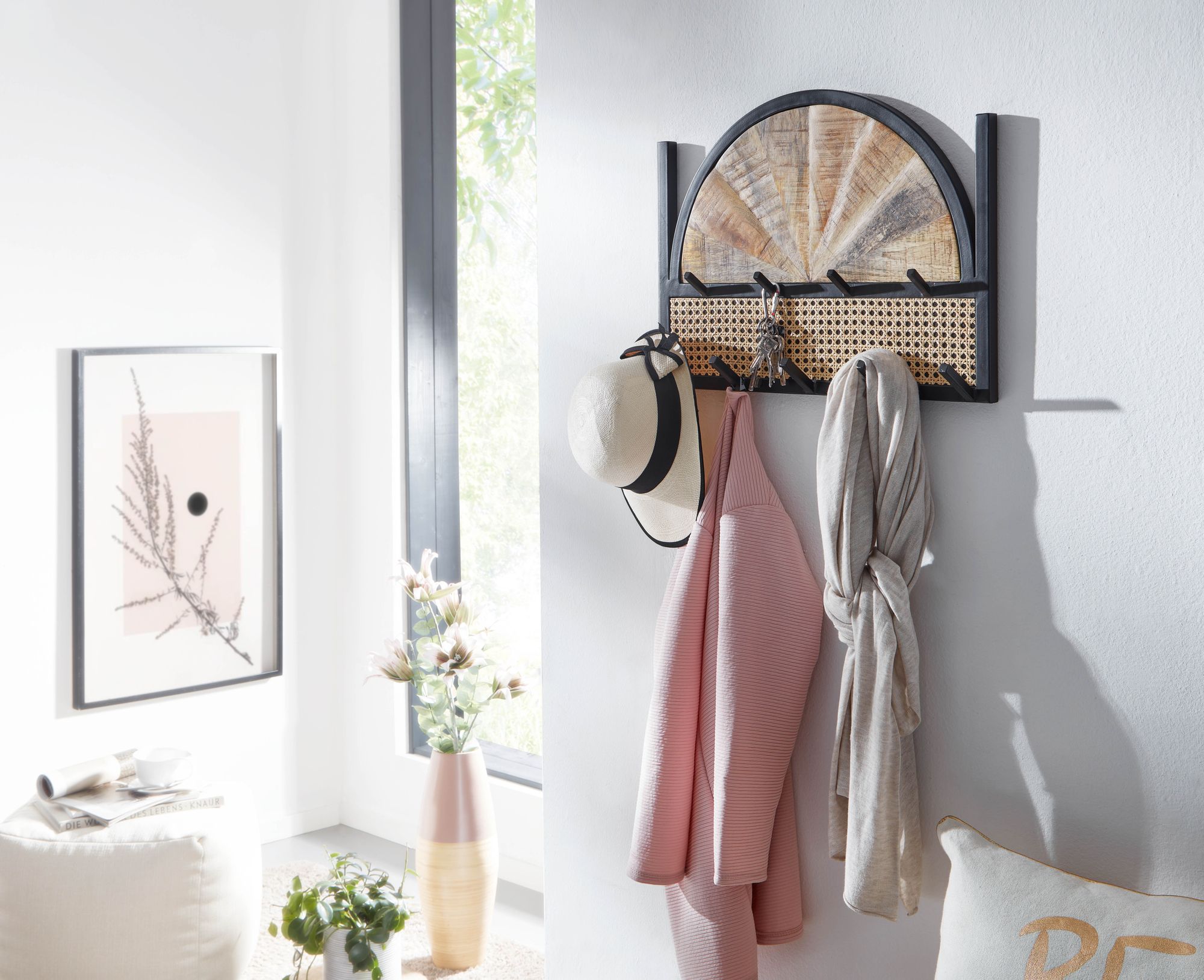 Wandgarderobe Skalanes Mango Massivholz Braun 53 × 7,5 × 40 cm