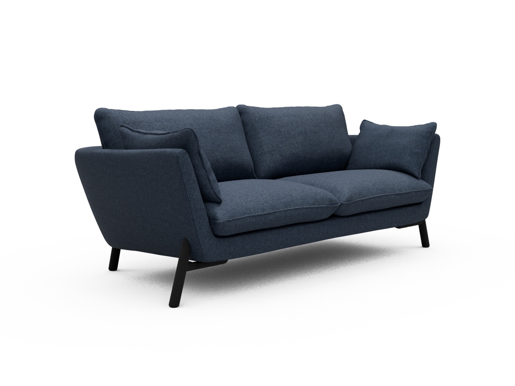 Skandi Home Sofa Emil 2-Sitzer Beinfarbe Eiche Schwarz Sama-Deep-Blue moebelfaktor